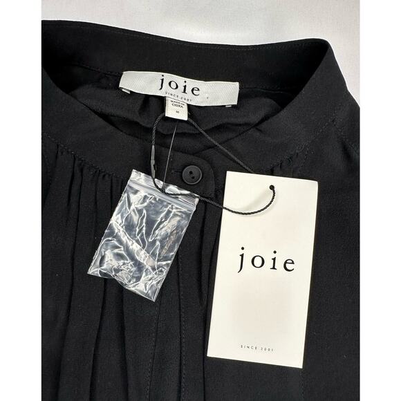Joie Lyane Silk Blouse Women’s Medium NWT Black $298 MSRP - Picture 3 of 4